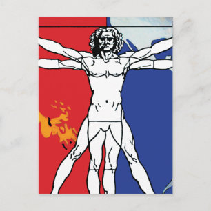 Carte Postale Logo du patch de mission de Skylab 2 Vitruvian Man