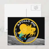 Carte Postale Logo du patch de mission NASA Apollo 13 (Devant / Derrière)