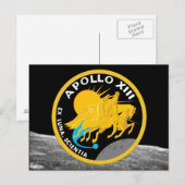 Carte Postale Logo du patch de mission NASA Apollo 13 (Devant / Derrière)
