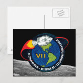 Carte Postale Logo du patch de mission NASA Apollo 7 (Devant / Derrière)
