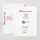 Carte Postale logo du site Web de révision Google entreprise sca (Devant / Derrière)