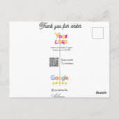 Carte Postale logo du site Web de révision Google entreprise sca (Dos)