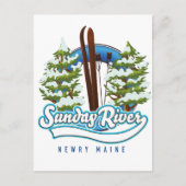 Carte Postale Logo du ski de Sunday River Newry Maine (Devant)