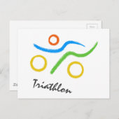 Carte Postale Logo du triathlon (Devant / Derrière)