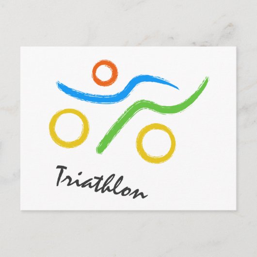 Carte Postale Logo du triathlon (Devant)