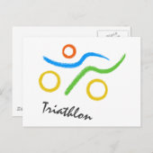 Carte Postale Logo du triathlon (Devant / Derrière)