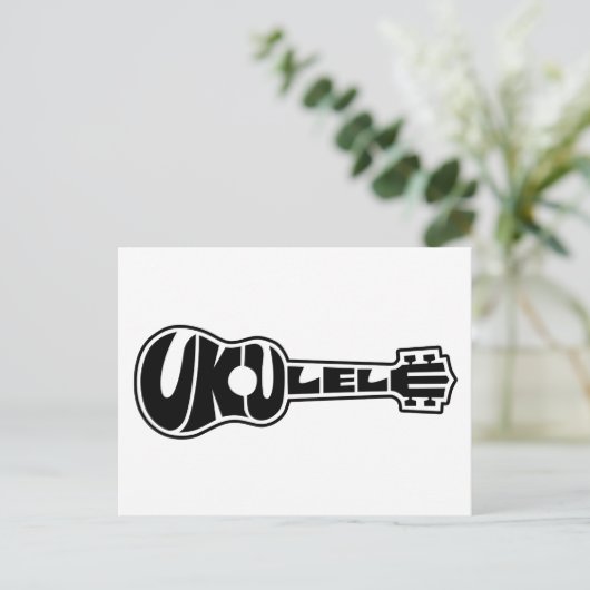Carte Postale Logo d'Ukulele (Debout devant)