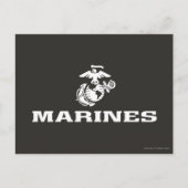 Carte Postale Logo d'usmc empilé - blanc (Devant)