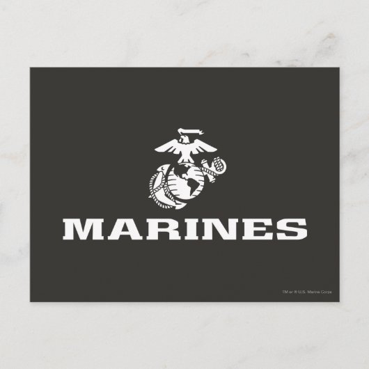 Carte Postale Logo d'usmc empilé - blanc (Devant)