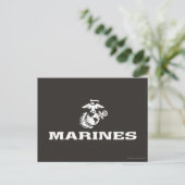 Carte Postale Logo d'usmc empilé - blanc (Debout devant)