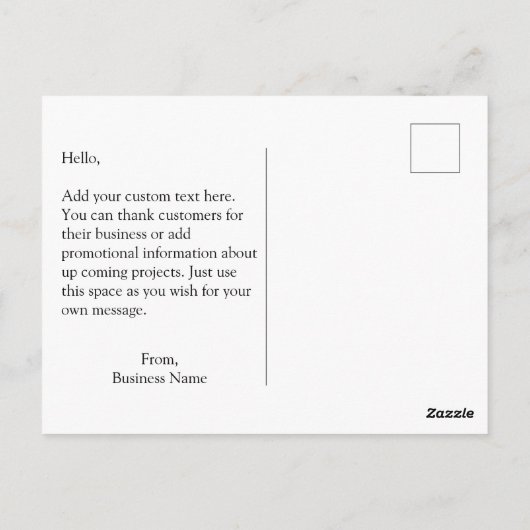 Carte Postale Logo Élégant Moderne Professionnel (Dos)