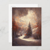 Carte postale Logo Entreprise Arbre de Noël (Devant / Derrière)