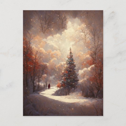 Carte postale Logo Entreprise Arbre de Noël (Devant)