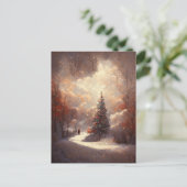 Carte postale Logo Entreprise Arbre de Noël (Debout devant)