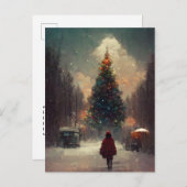 Carte postale Logo Entreprise Arbre de Noël (Devant / Derrière)