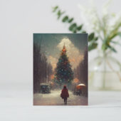 Carte postale Logo Entreprise Arbre de Noël (Debout devant)