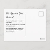 Carte Postale Logo entreprise Merci Paillettes Rose (Dos)