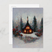 Carte postale Logo Entreprise Noël Cottage 2 (Devant / Derrière)