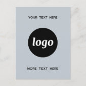 Carte Postale Logo Entreprise Promotionnel Poudre Bleu (Devant)