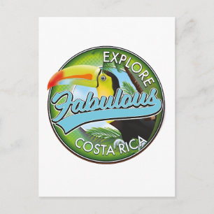 Carte Postale Logo Explorez Costa Rica fabuleuse