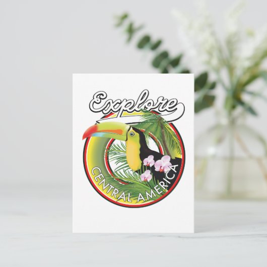 Carte Postale Logo Explorez l'Amérique centrale. (Debout devant)