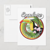 Carte Postale Logo Explorez l'Amérique centrale. (Devant / Derrière)