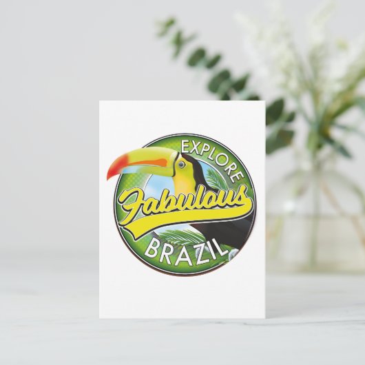 Carte Postale Logo Explorez le Brésil Fabuleux (Debout devant)