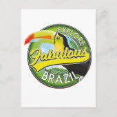 Carte Postale Logo Explorez le Brésil Fabuleux (Devant)