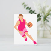 Carte Postale Logo féminin de basket-ball (Debout devant)