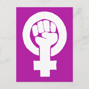 Carte Postale Logo, féministe / féministe, égalité / igualidad :