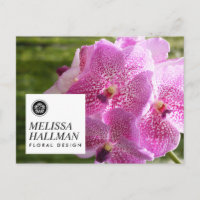 Logo Floral de luxe minimaliste avec orchidées ros