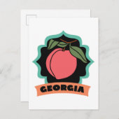 Carte Postale Logo Georgia Peach (Devant / Derrière)