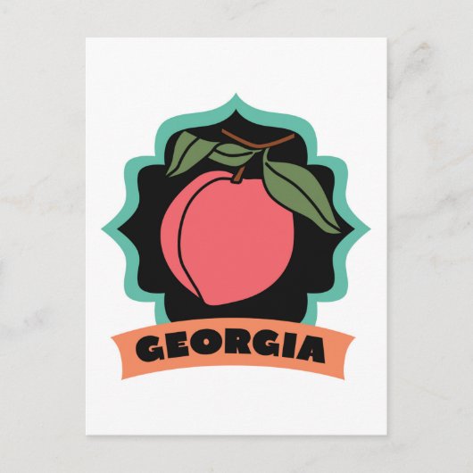 Carte Postale Logo Georgia Peach (Devant)