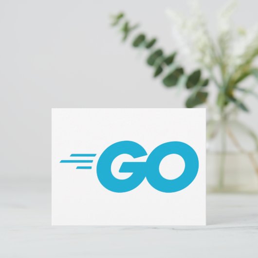 Carte Postale Logo Golang (Go Programming Language) (Debout devant)