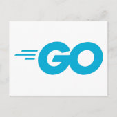 Carte Postale Logo Golang (Go Programming Language) (Devant)