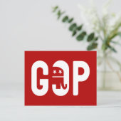 Carte Postale Logo GOP Elephant (Debout devant)