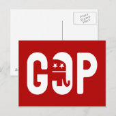 Carte Postale Logo GOP Elephant (Devant / Derrière)