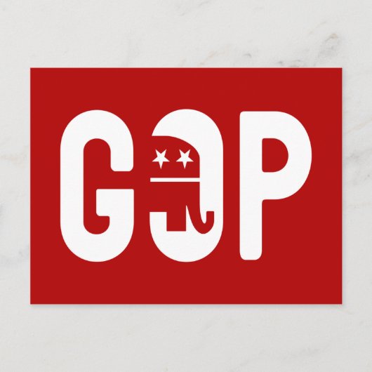 Carte Postale Logo GOP Elephant (Devant)