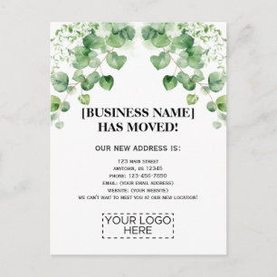 Carte Postale Logo Green Business Moving Faire-part