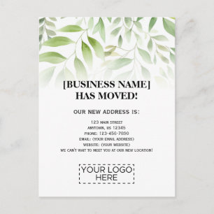Carte Postale Logo Green Business Moving Faire-part