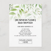 Carte Postale Logo Green Business Moving Faire-part (Devant)