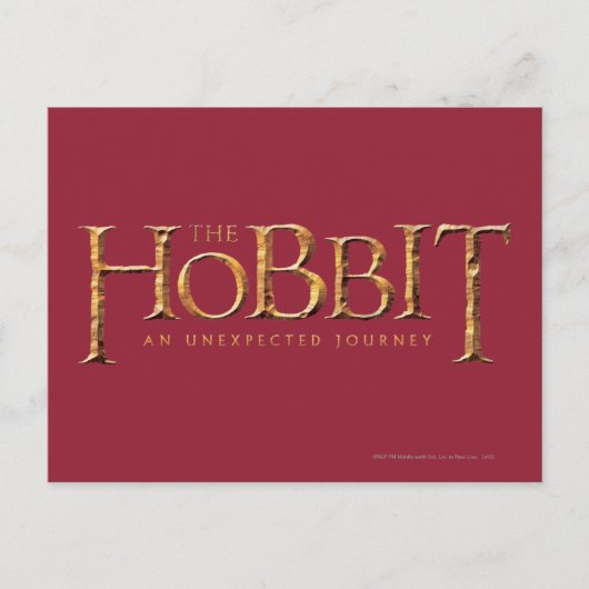 Carte Postale Logo Hobbit Texturé (Devant)