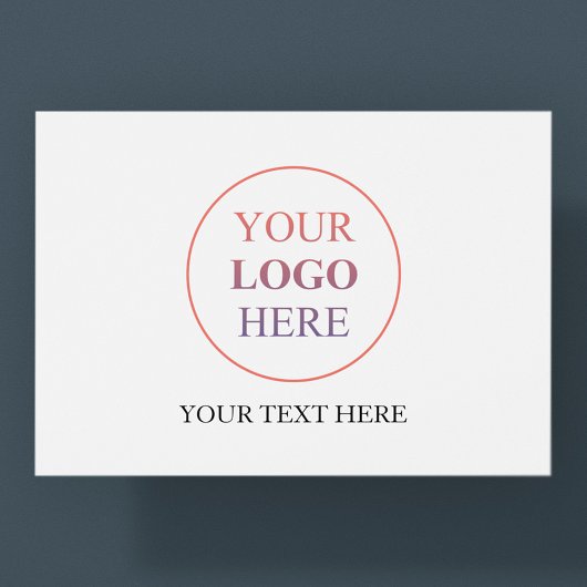 Carte Postale Logo Horizontal Personnalisé – Aucune Commande Min