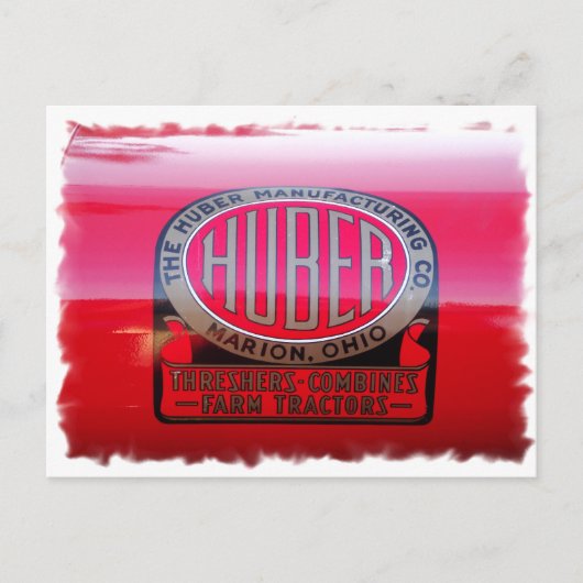 Carte Postale Logo Huber Tractor (Devant)