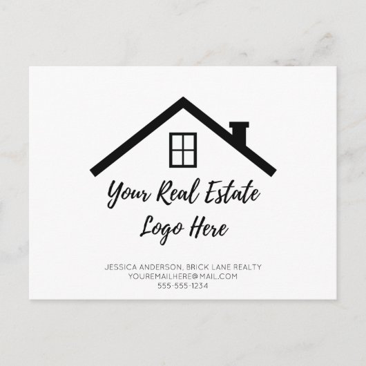 Carte Postale Logo immobilier Informations de contact promotionn (Devant)