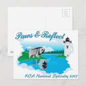 Carte Postale Logo KCA National pour les arrière - plans noirs (Devant / Derrière)