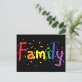 Carte Postale Logo LGBT Family. (Debout devant)