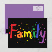 Carte Postale Logo LGBT Family. (Devant / Derrière)