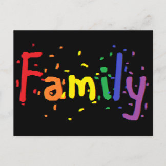 Carte Postale Logo LGBT Family.