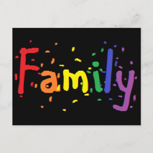Carte Postale Logo LGBT Family. (Devant)